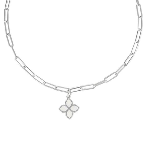 CZ FLOWER PENDANT NECKLACE