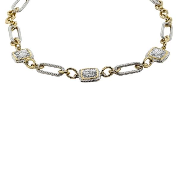 TWO TONE CRYSTAL NECKLACE