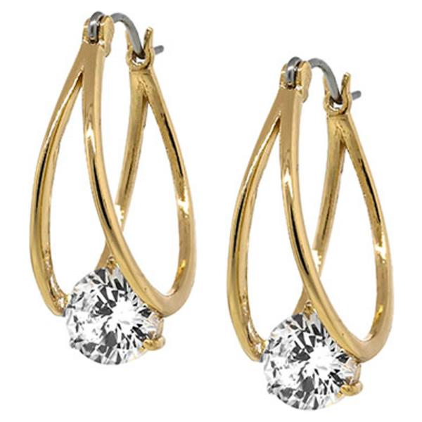 CZ HOOP EARRING