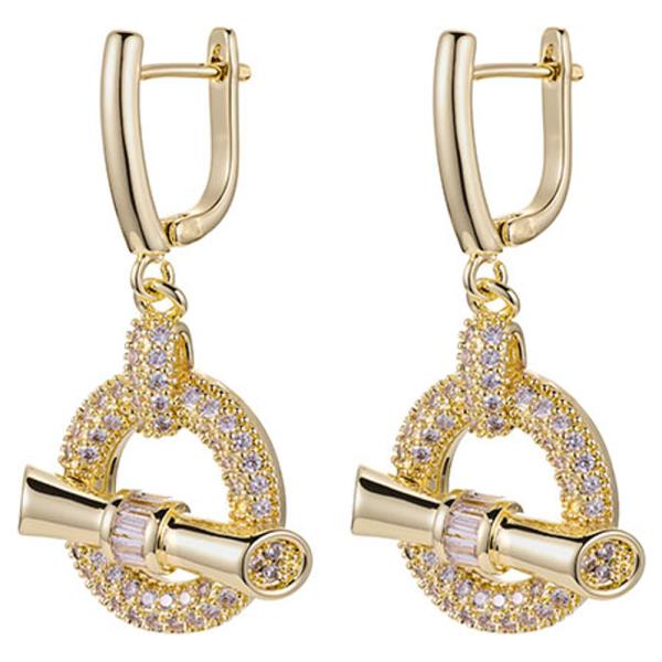 CZ HANGING EARRING