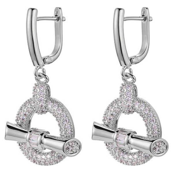 CZ HANGING EARRING