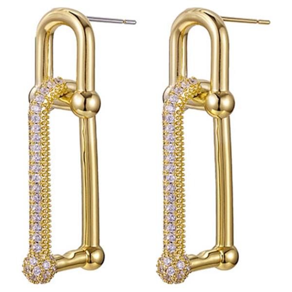 CZ HANGING HARDWARE EARRING