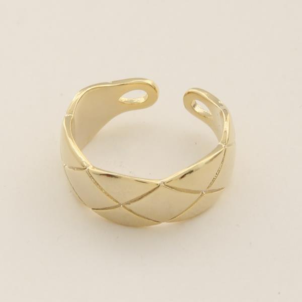 SODAJO METAL DESIGN GOLD DIPPED ADJUSTABLE RING