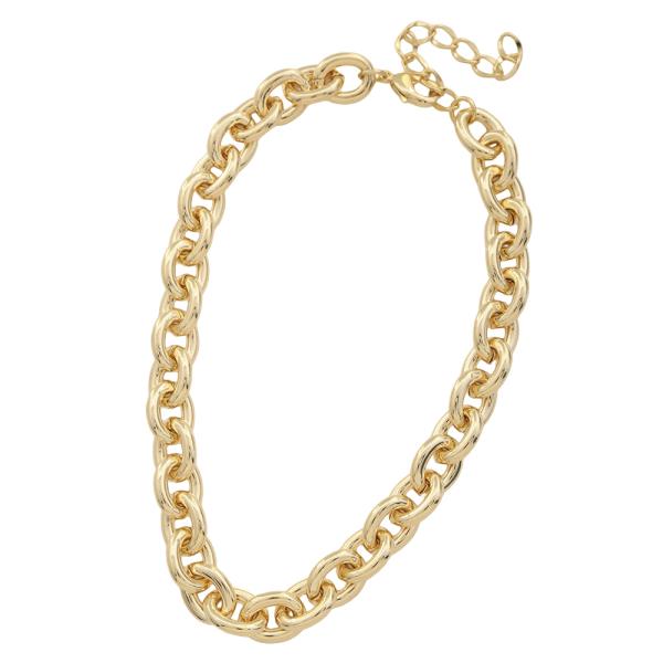 SODAJO CIRCLE LINK GOLD DIPPED NECKLACE