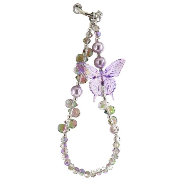 BEADED BUTTERFLY BAG CHARM KEYCHAIN