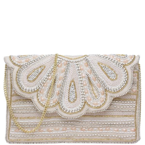 MULTI BEADED SEQUIN CLUTCH BAG