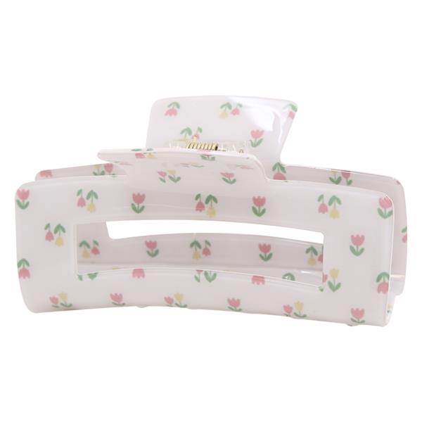 FLORAL PRINT HAIR CLAW CLIP