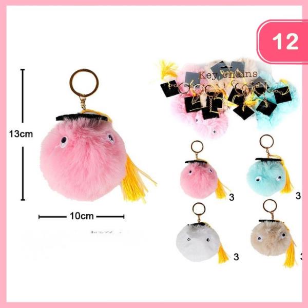 POM POM GRADUATION KEYCHAIN (12 UNITS)