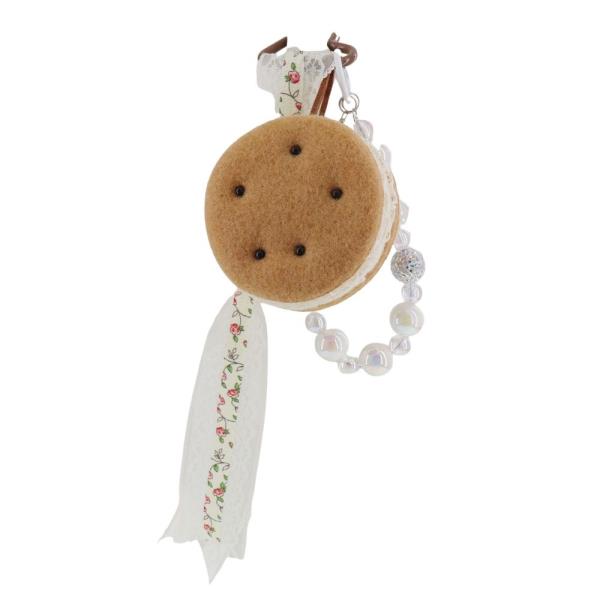 CROCHET COOKIE PLUSH TOY BAG CHARM KEYCHAIN