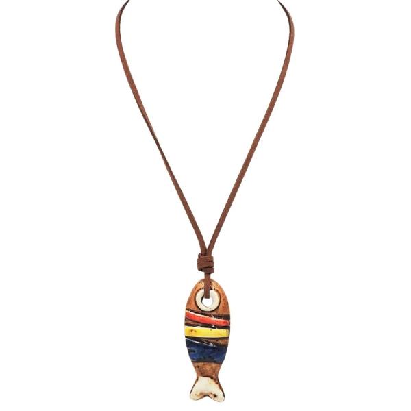 CERAMIC FISH PDT NECKLACE