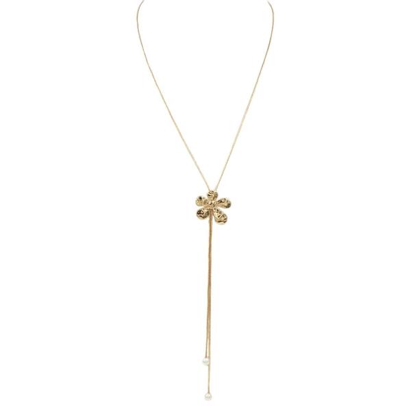 FLOWER BOLO NECKLACE