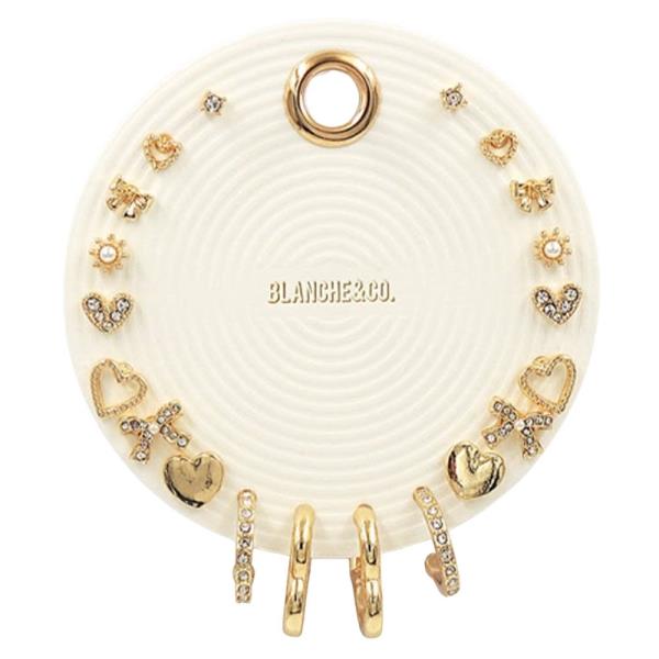 6PRS HOOP HEART PAVE SET