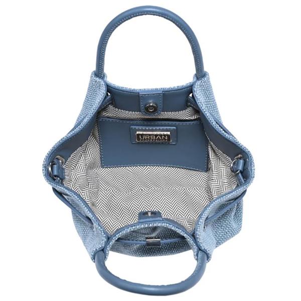 TEXTURED DENIM SELENA CROSSBODY BAG