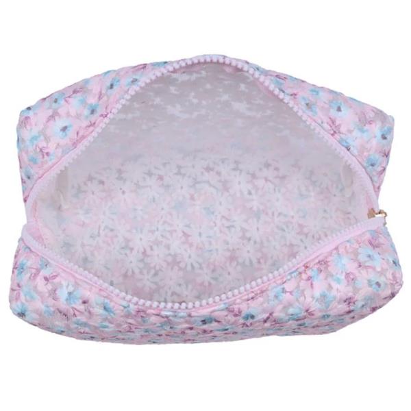 FLORAL PATTERN CITY BLOOM COSMETIC AND TRAVEL ORGANIZER POUCH BAG