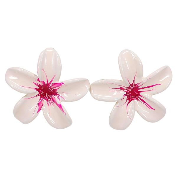 RESIN FLORAL STATEMENT STUD EARRING