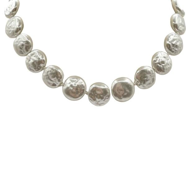 GLASS COIN PEARL NECKLACE