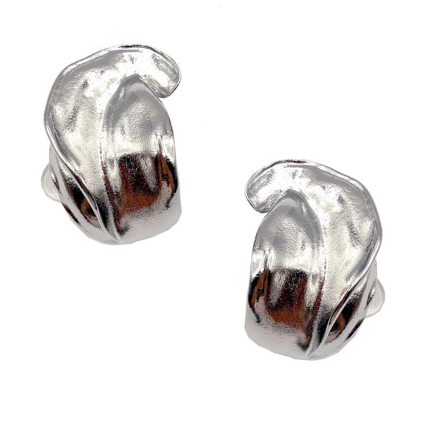 TEXTURED METAL EARRING