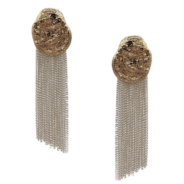 CHAIN TASSEL MAIL EARRING