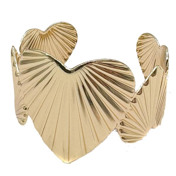 TEXTURED HEART CUFF BRACELET