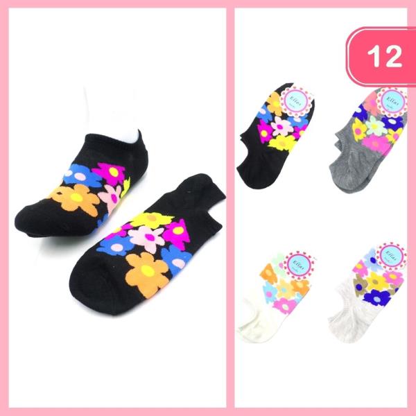 FLOWER SOCKS (12 UNITS)