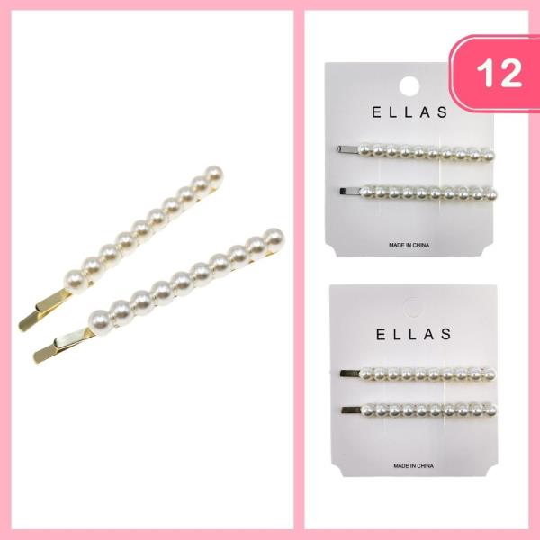PEARL HAIR PINS (12 UNITS)