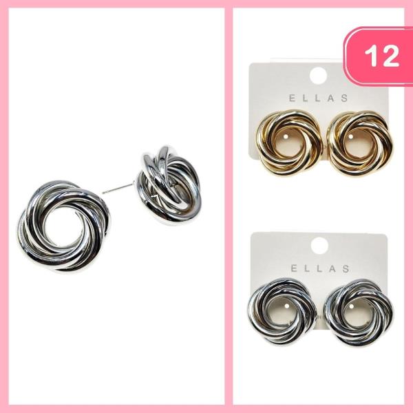 SWIRL POST EARRING (12 UNITS)