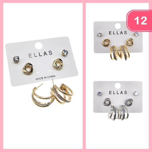 HOOP POST EARRING (12 UNITS)