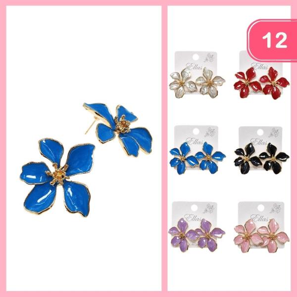 FLOWER POST EARRING (12 UNITS)