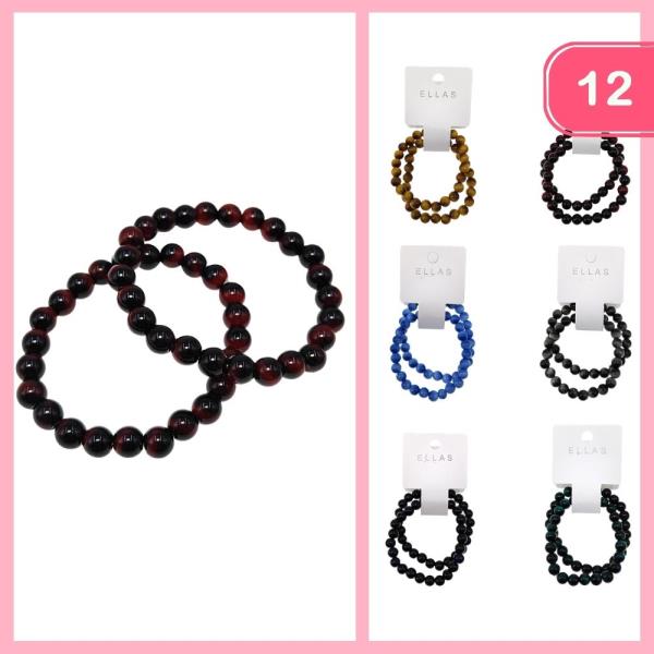 BEADED STACKABLE BRACELETS (12 UNITS)
