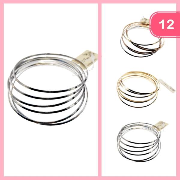 STACKABLE BANGLE BRACELETS (12 UNITS)