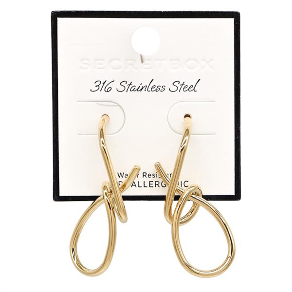 SECRET BOX STAINLESS STEEL EARRING
