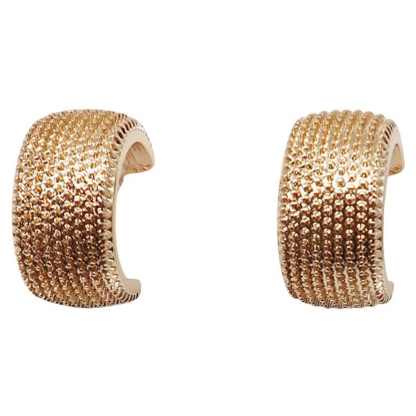 METAL MESH WIDE HOOP EARRING