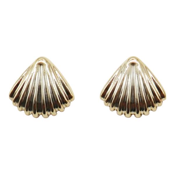 SEALIFE SCALLOP SHELL STUD EARRING