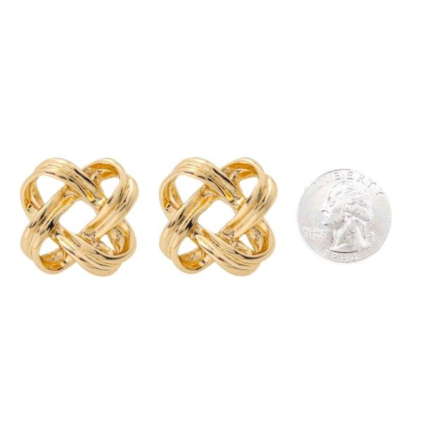 METAL KNOT STUD EARRING