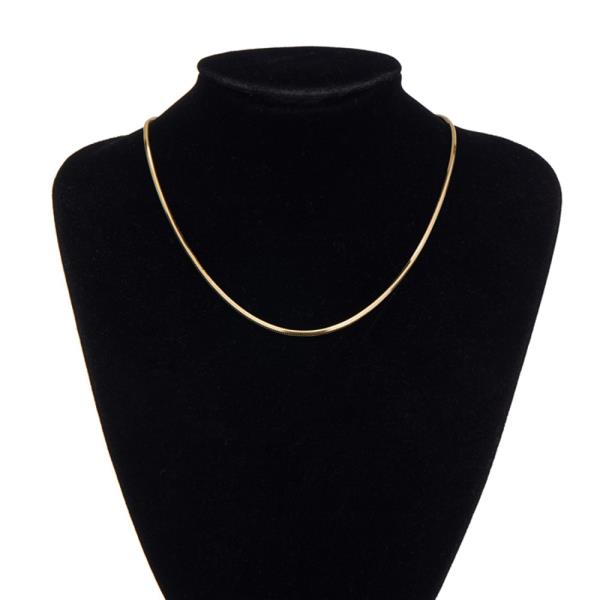 SECRET BOX STAINLESS STEEL HERRINGBONE CZ NECKLACE