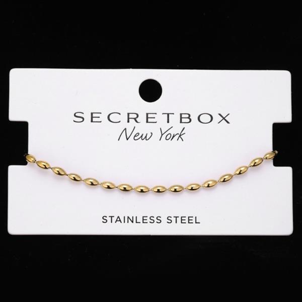 STAINLESS STEEL BALL CHAIN ADJUSTABLE BRACELET