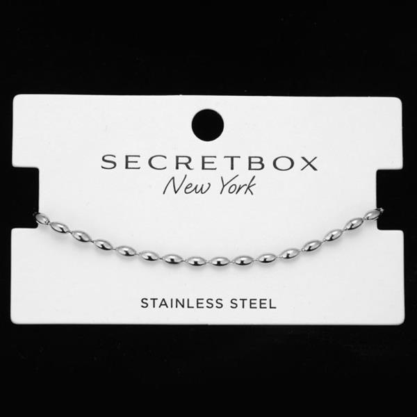 STAINLESS STEEL BALL CHAIN ADJUSTABLE BRACELET