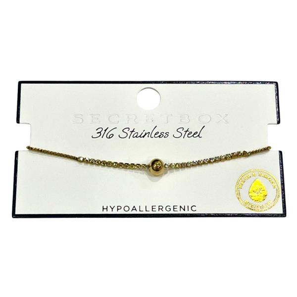 SECRET BOX STAINLESS STEEL CUP CHAIN ADJUSTABLE BRACELET