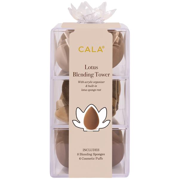 CALA LOTUS 14PC BLENDING SPONGE TOWER NUDE