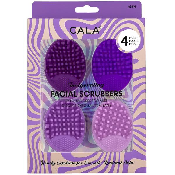 CALA 4PC FACIAL SCRUBBERS LAVENDER TONE