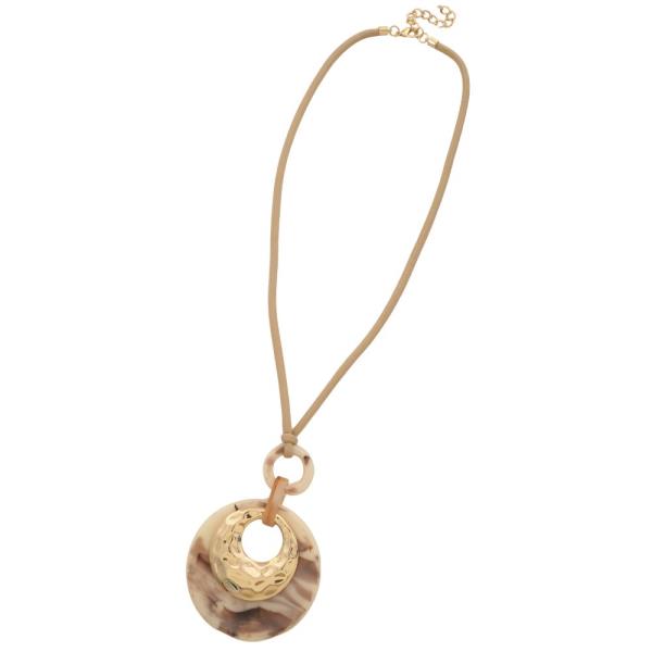 RESIN PENDANT LONG NECKLACE EARRING SET