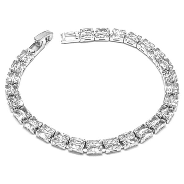 TENNIS BRACELET LINE RECTANGLE BRACELET