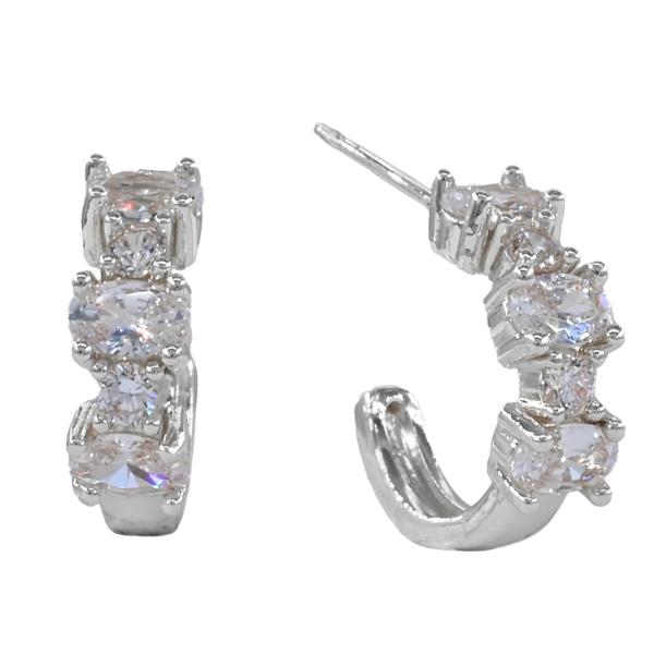 CZ HOOP EARRING