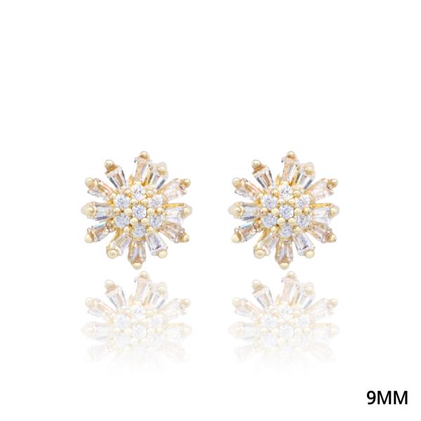 SNOWFLAKE CZ STUD EARRING