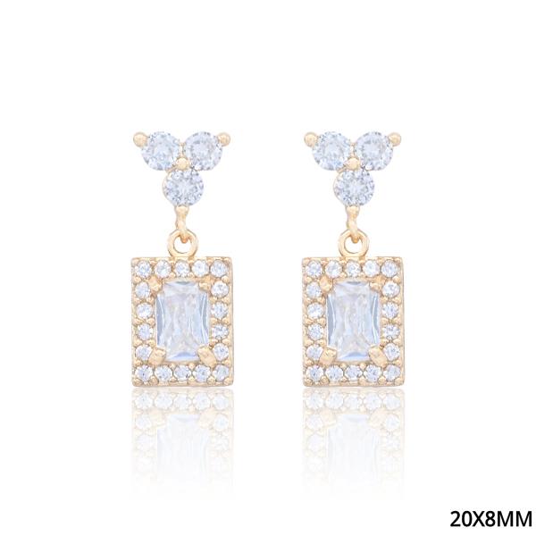 CZ DANGLE EARRING