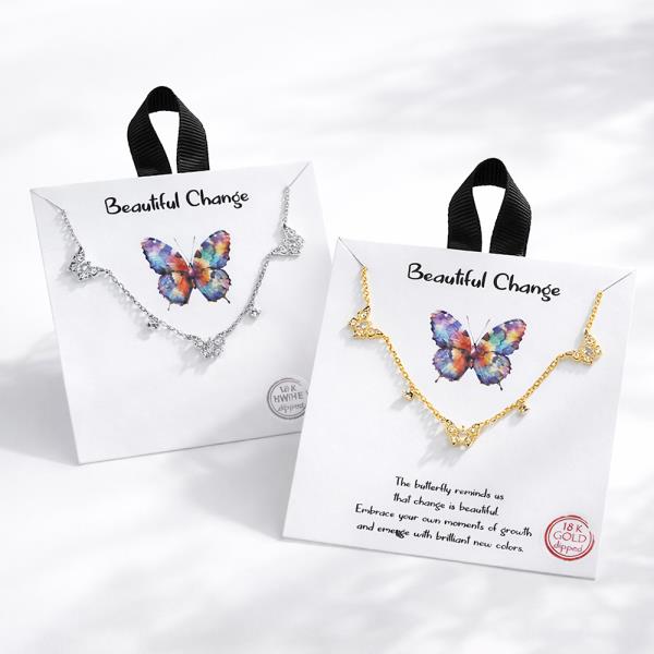 18K GOLD DIPPED BEAUTIFUL CHANGE BUTTERFLY NECKLACE