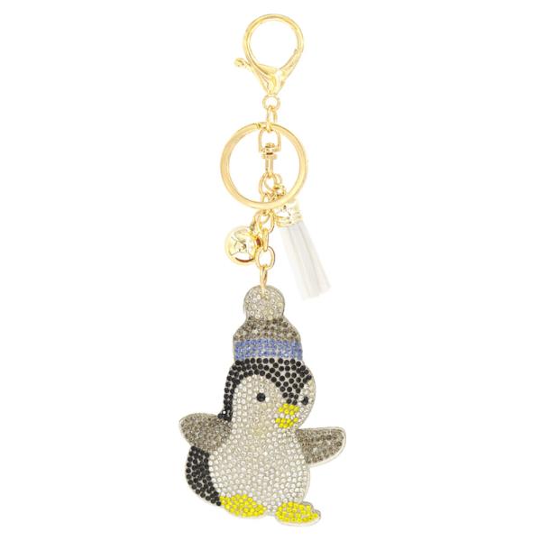RHINESTONE ANIMAL KEYCHAIN