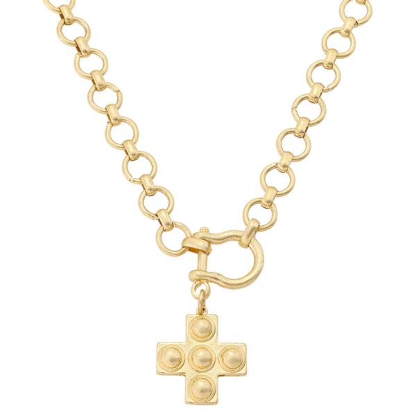CHUNKY CROSS CHAIN NECKLACE