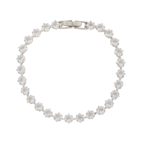 CZ SQUARE CLASP BRACELET