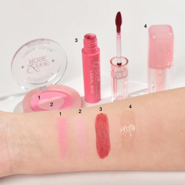 KEVIN AND COCO GOOD THINGS WILL HAPPEN LIP GLOSS KIT W POUCH SET (6 UNITS)